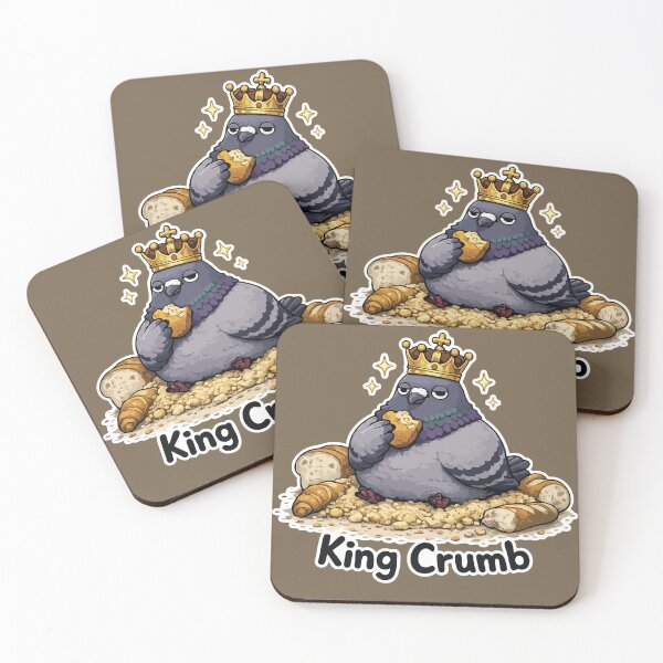 Item preview, Funny King Pigeon Cartoon Sticker – King Crumb designed and sold by SimplePoDesign.