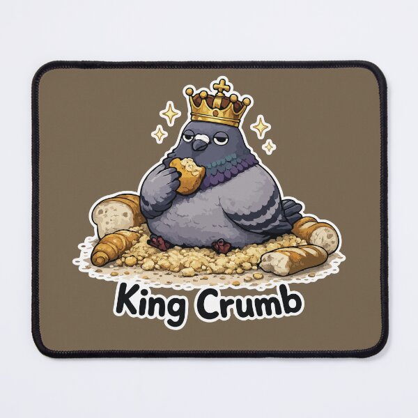 Item preview, Funny King Pigeon Cartoon Sticker – King Crumb designed and sold by SimplePoDesign.