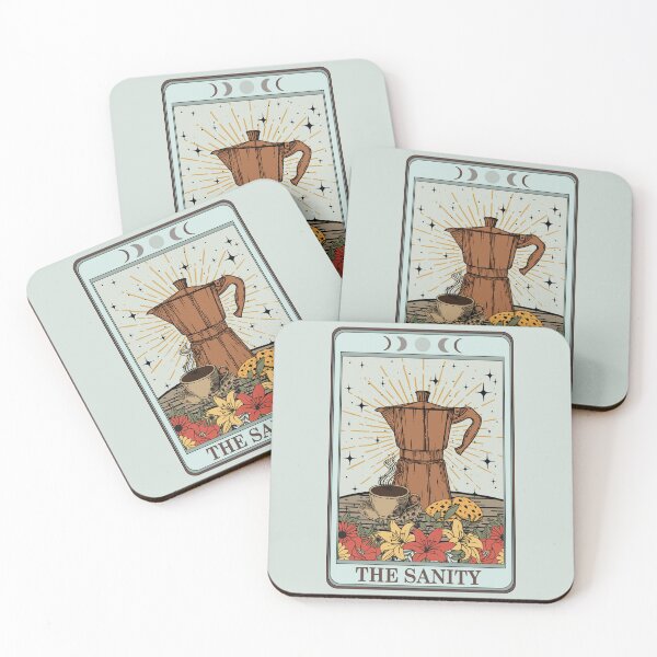 Item preview, Food Tarot Card The Sanity Coffee | modern tarot, tarot memes, pastel tarot designed and sold by Mildly Mystic.