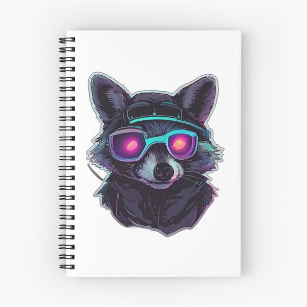 Item preview, Cyberpunk Hacker Jimothy Raccoon Neon Meme designed and sold by Gurjeetpixelart.