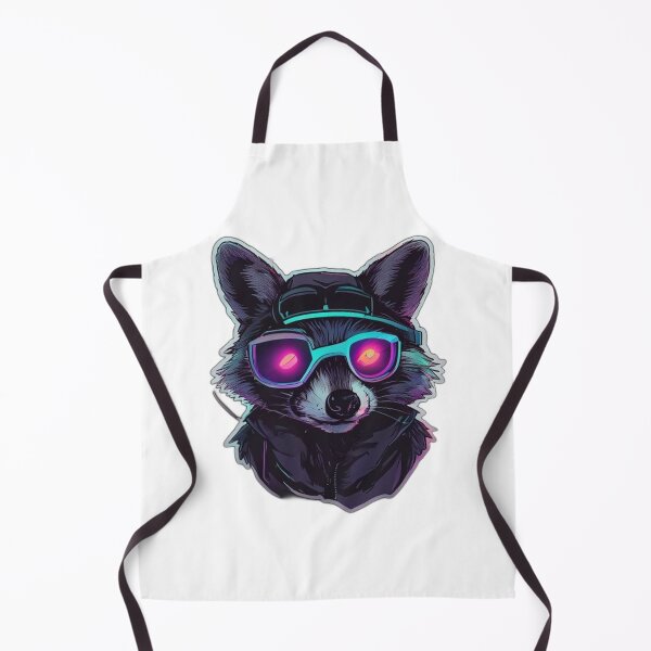 Item preview, Cyberpunk Hacker Jimothy Raccoon Neon Meme designed and sold by Gurjeetpixelart.