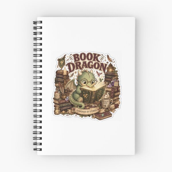 Item preview, Book Dragon – Cute Kawaii Baby Dragon Reading Fantasy Book designed and sold by BrainBuckets.