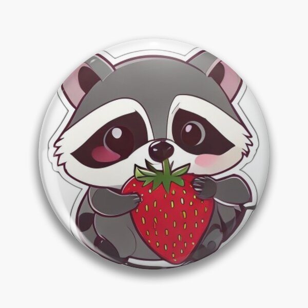 Item preview, Kawaii Cute Jimothy Raccoon Strawberry Meme designed and sold by Gurjeetpixelart.