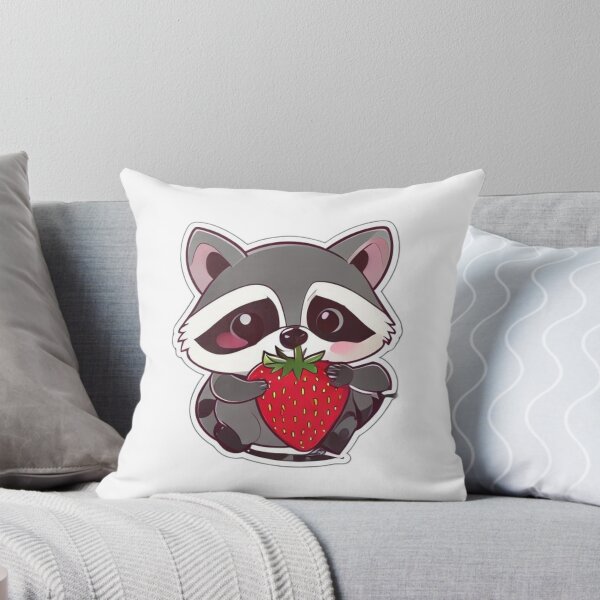 Item preview, Kawaii Cute Jimothy Raccoon Strawberry Meme designed and sold by Gurjeetpixelart.