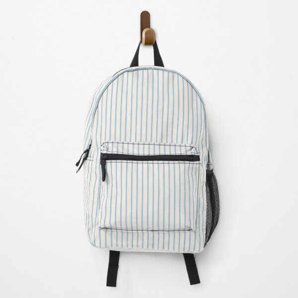 Item preview, Light blue and off-white pinstripe pattern, vertical, pinstripes, fine stripes, stripe designed and sold by Karf ..