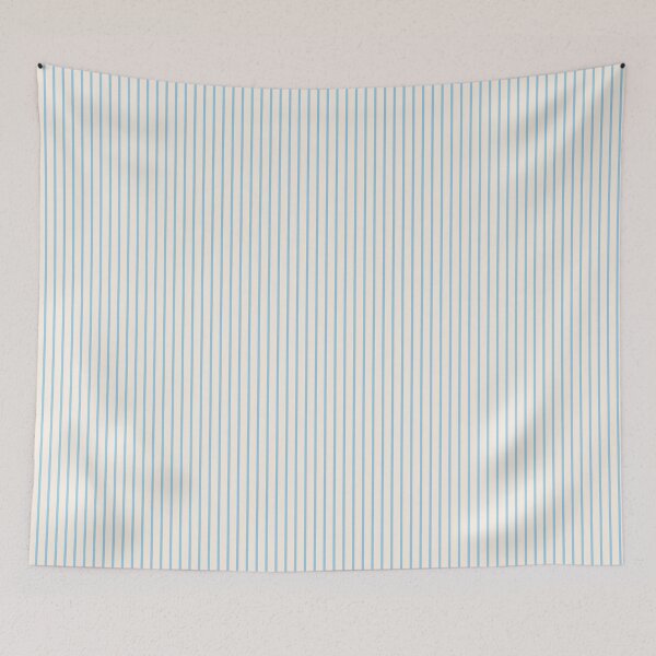 Item preview, Light blue and off-white pinstripe pattern, vertical, pinstripes, fine stripes, stripe designed and sold by Karf  ..