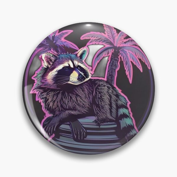 Artikelvorschau, Vaporwave-Ästhetik Jimothy Raccoon Chill Meme entworfen und verkauft von Gurjeetpixelart.