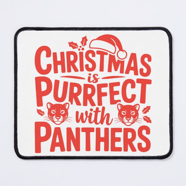Item preview, Christmas Is Purrfect With Panthers designed and sold by theartfulaspie.