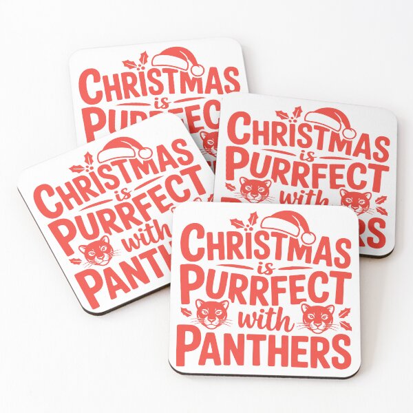 Item preview, Christmas Is Purrfect With Panthers designed and sold by theartfulaspie.