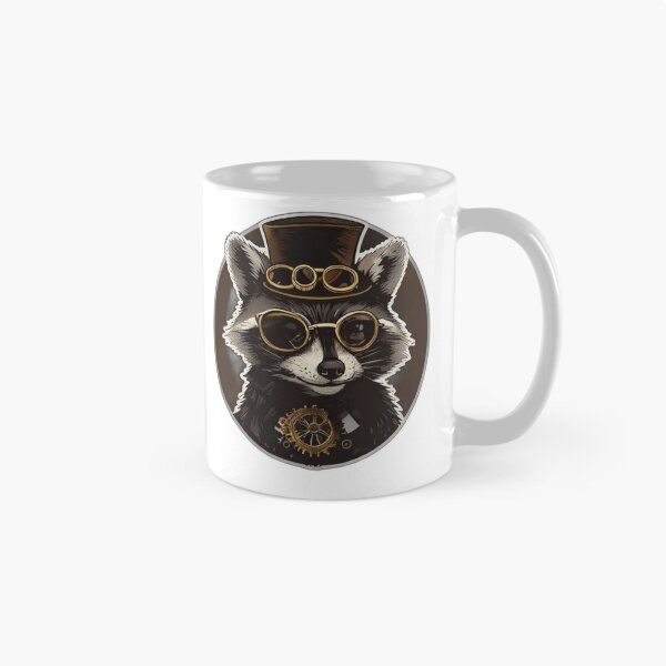 Item preview, Steampunk Aviator Jimothy Raccoon Gear Meme designed and sold by Gurjeetpixelart.