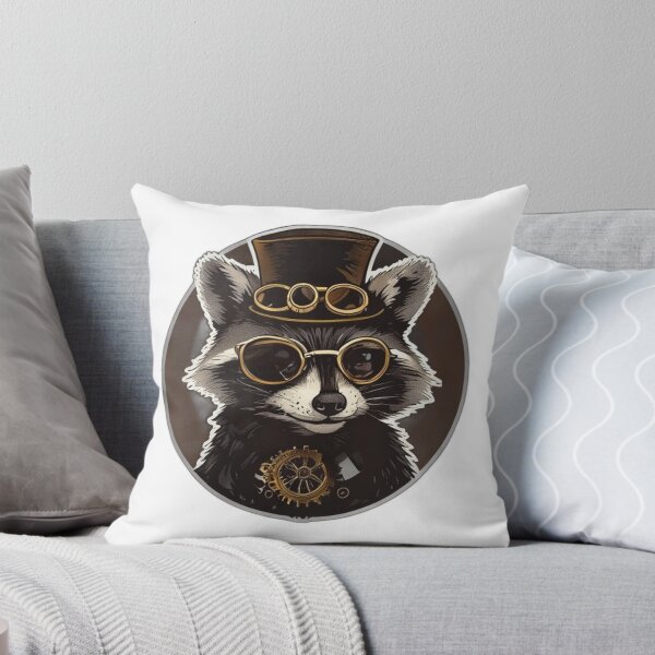 Item preview, Steampunk Aviator Jimothy Raccoon Gear Meme designed and sold by Gurjeetpixelart.