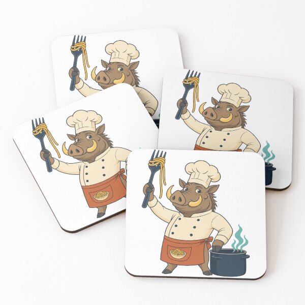 Item preview, Pasta-Loving Warthog Chef Animal-pun Humor designed and sold by MOSIDRIP™.