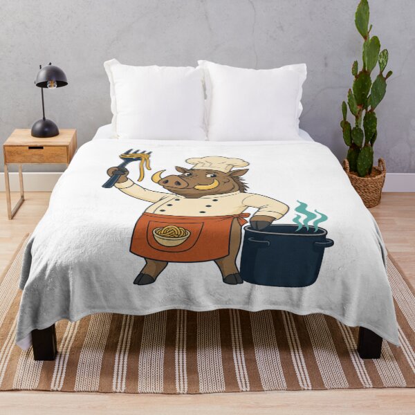 Item preview, Pasta-Loving Warthog Chef Animal-pun Humor designed and sold by MOSIDRIP™.