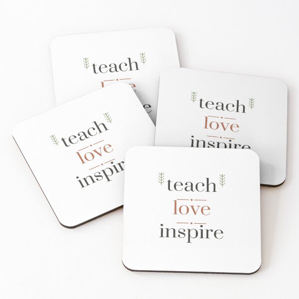 Item preview, Teach Love Inspire - Minimalist Teacher Tee designed and sold by RankShift.