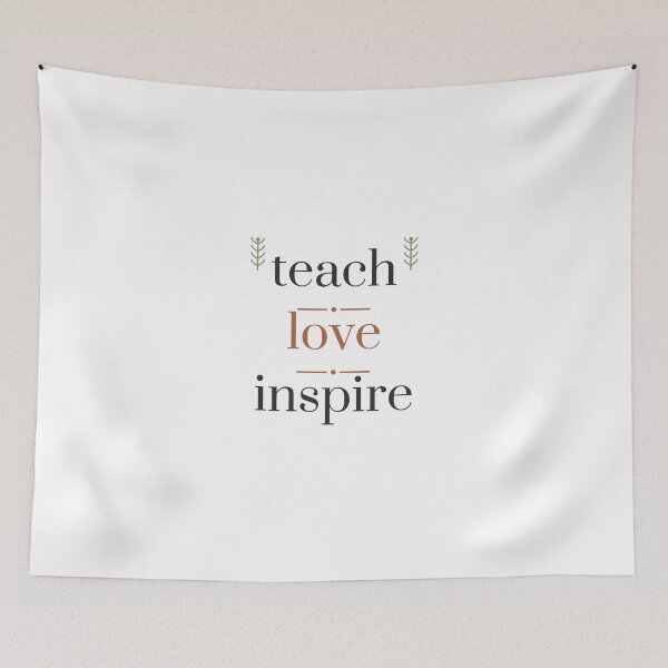 Item preview, Teach Love Inspire - Minimalist Teacher Tee designed and sold by RankShift.
