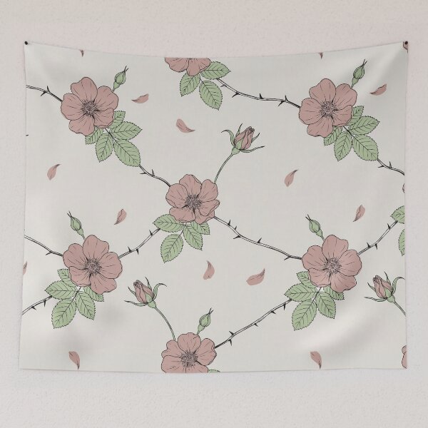 Item preview, Botanical Wild Rose Vine Illustration designed and sold by NuvoraNest.