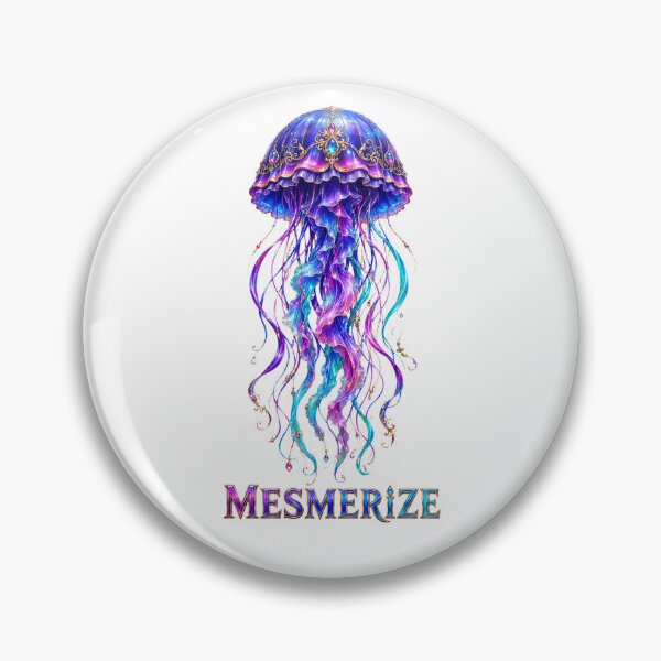 Item preview, Mesmerize Jeweled Fantasy Jellyfish in Blue and Purple designed and sold by RoPrincess.