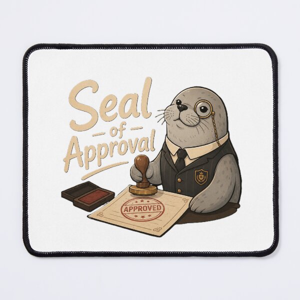 Item preview, Seal of Approval | Funny Cartoon Seal Pun designed and sold by BabiesNanimals.