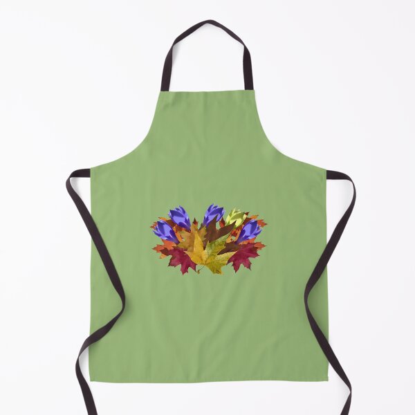 Item preview, Autumn leaves and violet and yellow flowers designed and sold by mariya-ivanova.