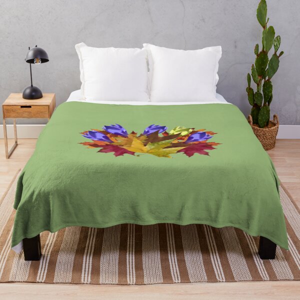 Item preview, Autumn leaves and violet and yellow flowers designed and sold by mariya-ivanova.