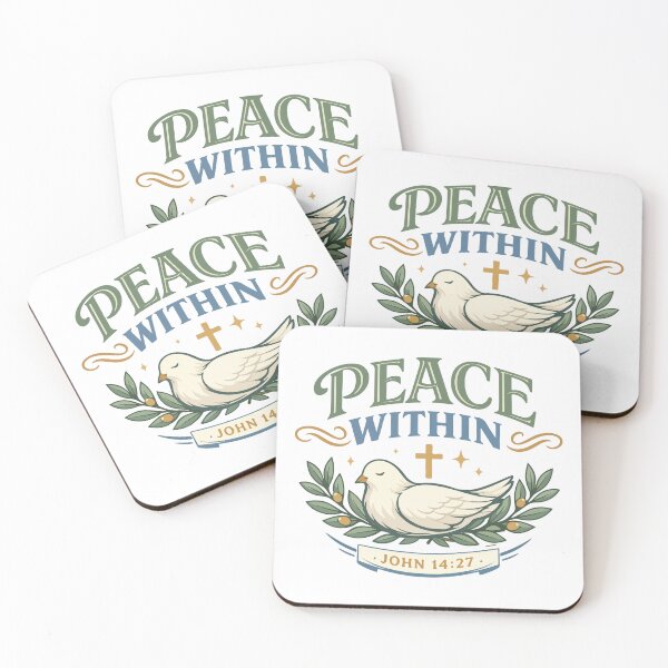 Item preview, Peace Within Christian Dove – John 14:27 Bible Verse Art designed and sold by stylishdzign.