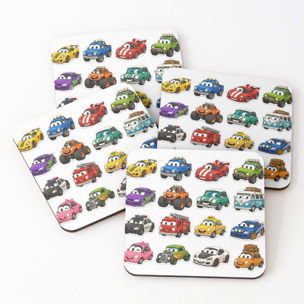 Item preview, Cute Toy Car Sticker Pack | Original Cartoon Vehicle Collection | Funny Kawaii Cars for Kids & Car Lovers designed and sold by DKraftz.