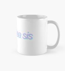 Taza clásica derramar la pegatina de té sis
