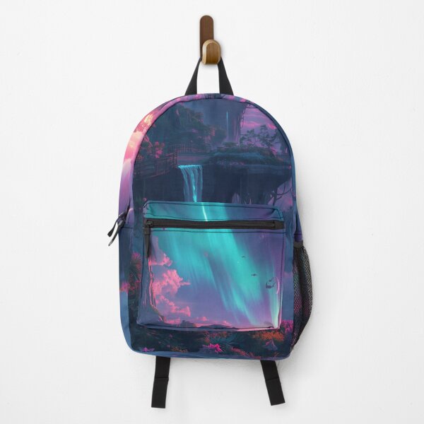 Item preview, Neon Twilight Floating Islands Alien Landscape designed and sold by Luminous Wilds.