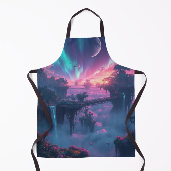 Item preview, Neon Twilight Floating Islands Alien Landscape designed and sold by Luminous Wilds.