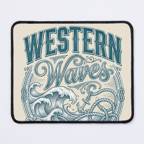 Item preview, Western Waves – Coastal Cowgirl Ocean Design designed and sold by Sea Gem.