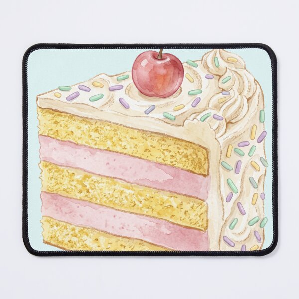 Item preview, Pastel Layer Cake Slice with Sprinkles and Cherry designed and sold by 0Zetgest.