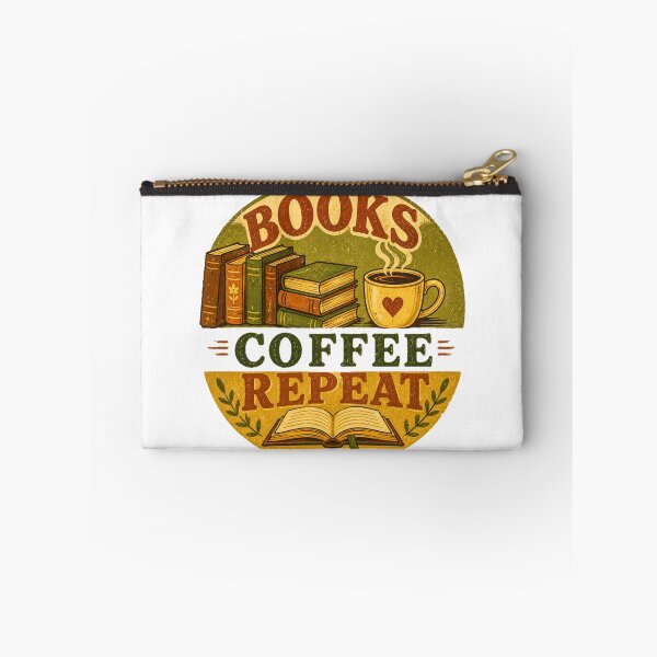 Item preview, Books Coffee Repeat Retro Vintage Book Lover Coffee Lover Design designed and sold by StockAnime.