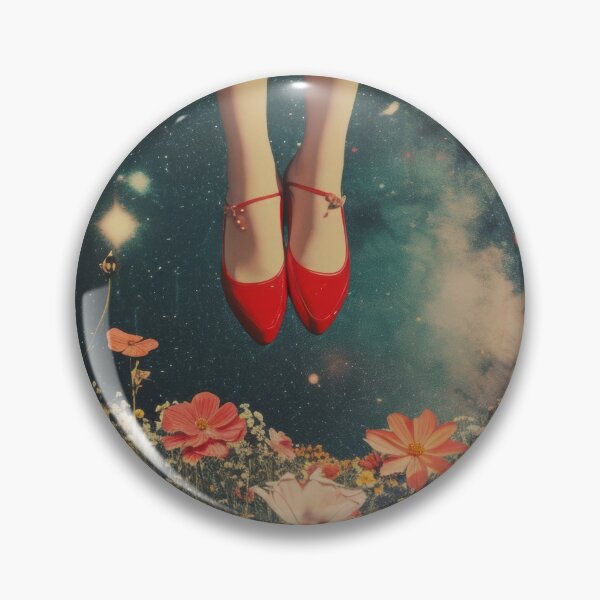 Item preview, Abstract Collage with Red Shoes and Flowers designed and sold by Soft Oddity.
