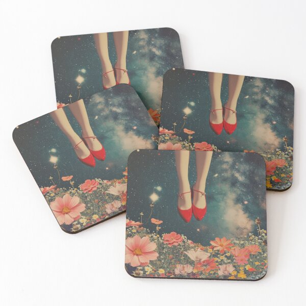 Item preview, Abstract Collage with Red Shoes and Flowers designed and sold by Soft Oddity.