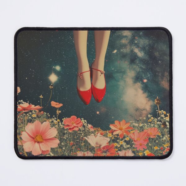 Item preview, Abstract Collage with Red Shoes and Flowers designed and sold by Soft Oddity.