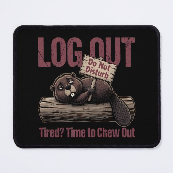 Item preview, Log Out Tired Beaver Do Not Disturb designed and sold by TshirtsOnline-.