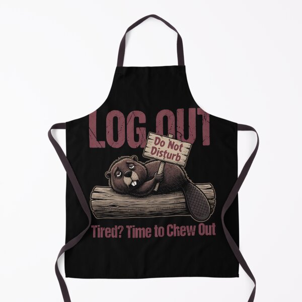 Item preview, Log Out Tired Beaver Do Not Disturb designed and sold by TshirtsOnline-.