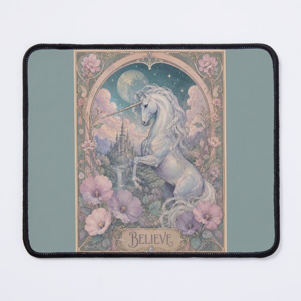 Item preview, Art Nouveau Believe Unicorn  designed and sold by Spellhorn13.
