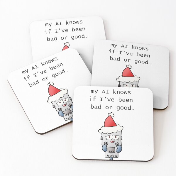 Item preview, Cute Christmas AI Robot | Funny Santa Bot Cartoon  designed and sold by Hey Golden Fly.