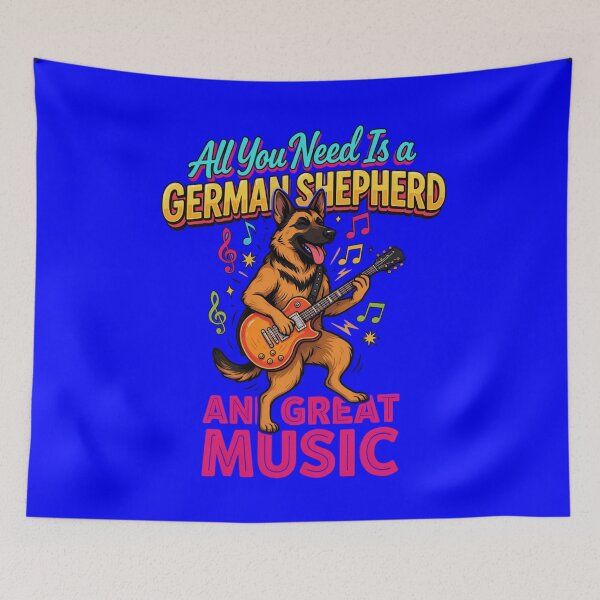 Item preview, German Shepherd Pet Owner  All You Need Is  German Shepheard And Great Music  Art Design designed and sold by fantasticdesign.