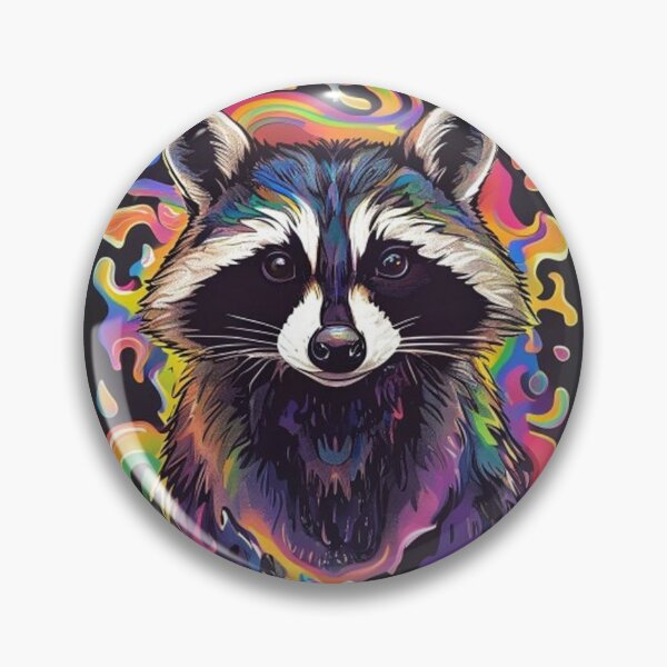 Item preview, Psychedelic Trippy Jimothy Raccoon Rainbow Meme designed and sold by Gurjeetpixelart.