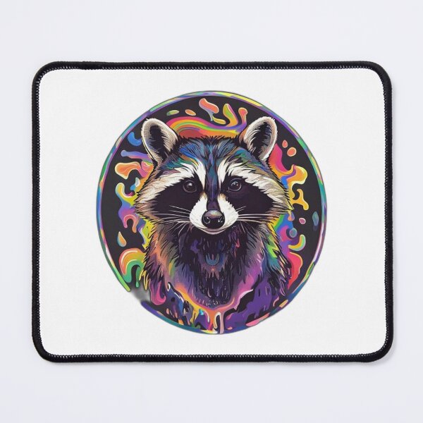 Item preview, Psychedelic Trippy Jimothy Raccoon Rainbow Meme designed and sold by Gurjeetpixelart.