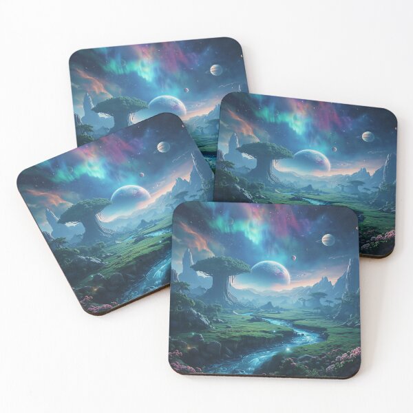 Item preview, Infinite Cosmic Forest Alien Planet Landscape designed and sold by Luminous Wilds.