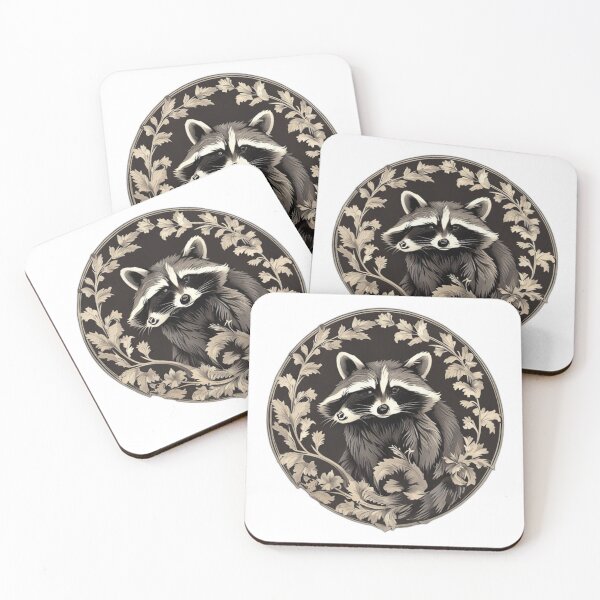 Item preview, Art Nouveau Floral Jimothy Raccoon Elegant Meme designed and sold by Gurjeetpixelart.
