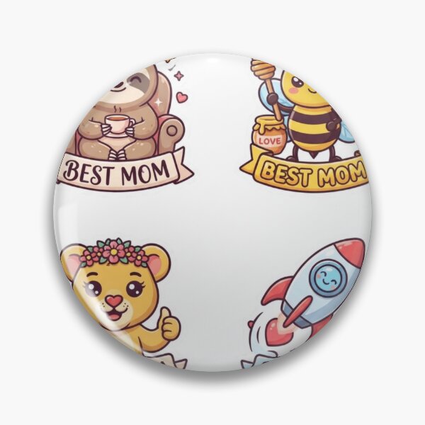 Item preview, Best Mom Cute Animal Sticker Pack Souvenir Summer Edition designed and sold by Imaginarium of Chaos falcon88 .