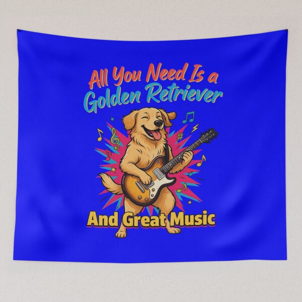 Item preview, Cute Pet Owner Golden Retriever All You Need Is Golden Retriever And Great Music  Art Design designed and sold by fantasticdesign.