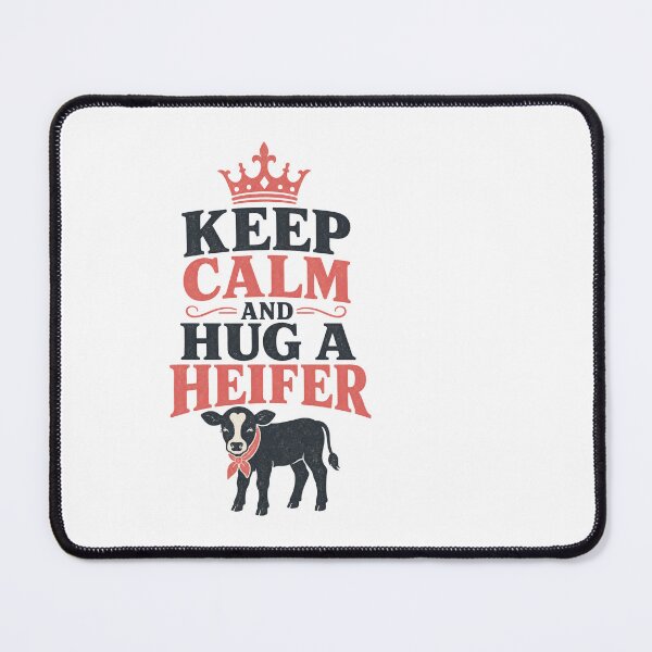 Item preview, Keep Calm and Hug a Heifer Cute Cow Farm Humor designed and sold by AntiqueImages.