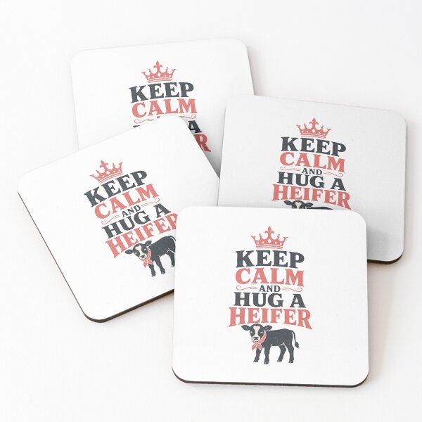 Item preview, Keep Calm and Hug a Heifer Cute Cow Farm Humor designed and sold by AntiqueImages.