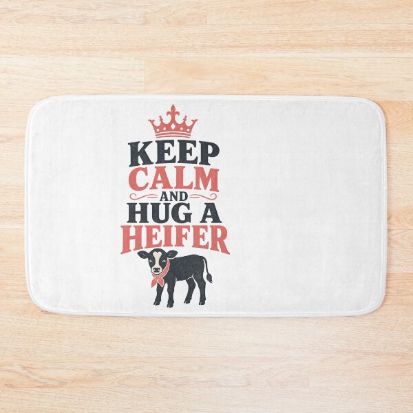 Item preview, Keep Calm and Hug a Heifer Cute Cow Farm Humor designed and sold by AntiqueImages.