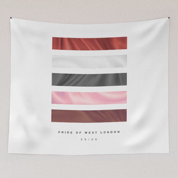 Item preview, ‘Pride of West London’ 25/26 Football Kit Hue Palette - Red & White designed and sold by The Colourful Game.